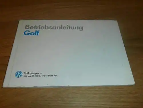 VW Golf 2 , Golf II , Bj. 1989 , Handbuch , Betriebsanleitung , Anleitung !!!