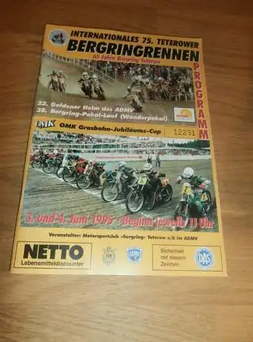 Bergring Teterow 1995 , Bergringrennen , Grasbahn , Programmheft / Programm / Rennprogramm , program !!!