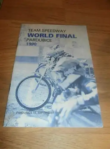 Speedway Pardubice 16.09.1990 , WM Finale , Programmheft / Programm / Rennprogramm , program !!!