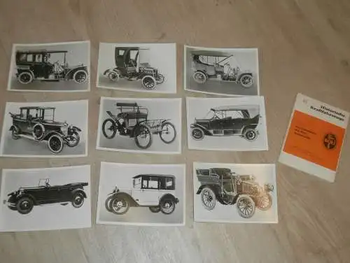 Fotokarten - Historische Fahrzeuge in Mappe - Oldtimer , mit technischen Daten und Ausstattung !!!