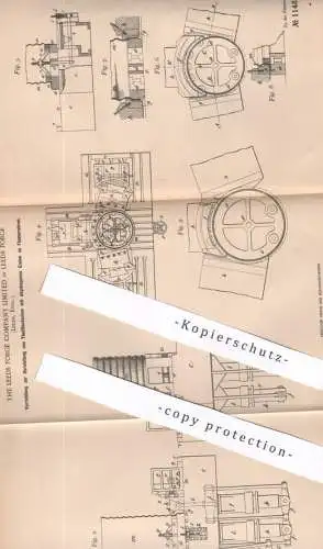 original Patent - The Leeds Forge Company Limited | England | 1899 | Flammrohr | Ofenrohr , Ofen , Rohr , Rohre !!