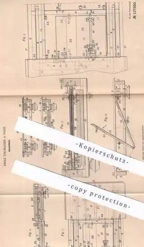 original Patent - Emile Thomassin , Paris , Frankreich , 1900 , Ausziehtisch | Tisch | Holztisch | Tischlerei , Möbel