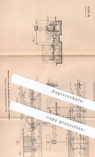 original Patent - Rappold & Steiger , Zürich , Schweiz , 1901 , Bewegung von Trockengut in Trockenkanal | Trocknung !!