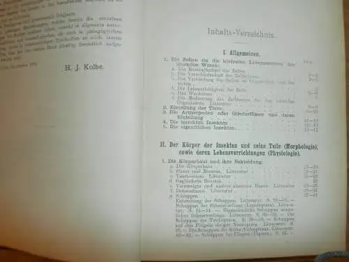 Einführung in die Kenntnis der Insekten , 1893 , H.J. Kolbe , kgl. Museum der Naturkunde , Insektenkunde ,Entomologie !!
