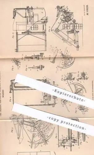 original Patent - The Deering Harvester Company , Chicago , USA 1898 , Garbenbinder | Stroh , Getreide , Landwirtschaft