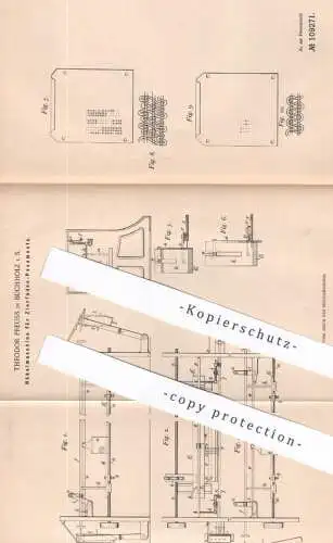 original Patent - Theodor Preuss , Buchholz i. S. | 1897 | Häkelmaschine für Zierfaden - Posamente | Häkeln , Stricken