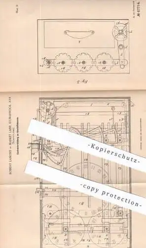 original Patent - Robert Lamont , Market Lane , Kilmarnock , Ayr , Schottland , 1892 , Kasse , Kassen | Geschäftskasse