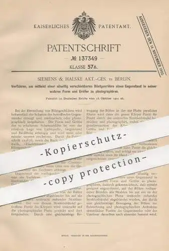 original Patent - Siemens & Halske AG Berlin , 1901 , Fotografie per Röntgenröhre | Röntgen Bilder | Photography , Foto