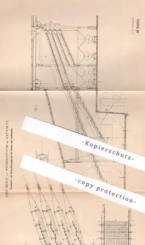 original Patent - Josef Simon auf Waterloogrube / Kattowitz , 1884 , Transport u. Separation von Kohlen , Feldfrüchte !!