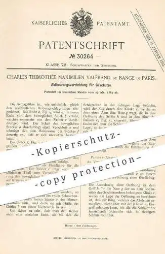 original Patent - Charles Thimothée Maximilien Valérand de Bange , Paris , Frankreich , 1884 , Abfeuerung der Geschütze