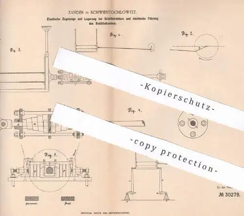 original Patent - Zander , Schwientochlowitz , 1884 , Elastische Zugstange bei Schüttelratt | Erze , Mineralien , Kohle