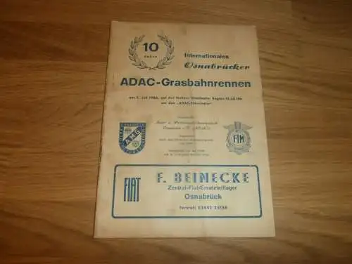 Grasbahn , Osnabrück , 3.07.1966 , Grasbahnrennen , Programmheft / Programm / Rennprogramm , program !!!