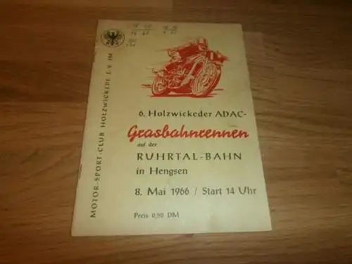 Grasbahnrennen , Holzwickede 8.05.1966 , Hengsen , Programmheft / Programm / Rennprogramm , program !!!