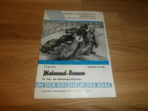 Speedway Plattling , 1.09.1963 , Sandbahn , Programmheft / Programm / Rennprogramm , program !!!