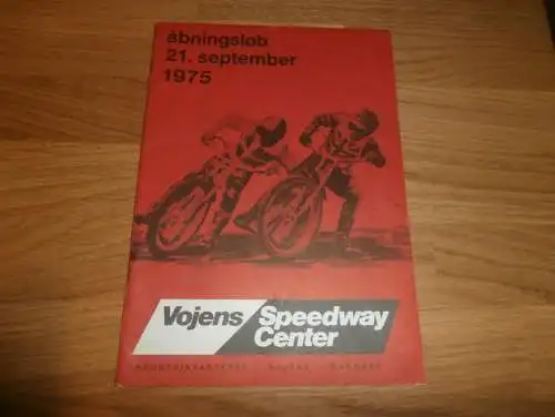 Speedway , Vojens , 21.09.1975 , Programmheft / Programm / Rennprogramm , program !!!