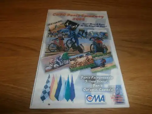 Speedway , Paris / Ontario , 2008 , Canada , Programmheft / Programm / Rennprogramm , program !!!