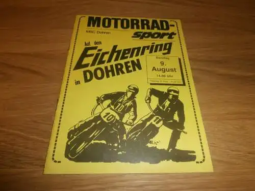 Speedway / Moto Cross in Dohren 9.08.1992 , Grasbahnrennen , Programmheft / Programm / Rennprogramm , program !!!