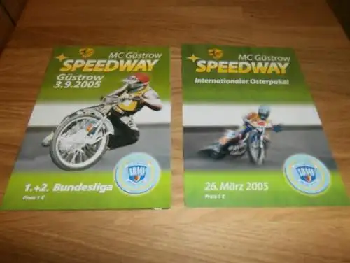 Speedway Güstrow 26.03.2005 , Bundesliga + Ostseepokal , Programmheft / Programm / Rennprogramm !!!