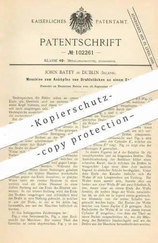 original Patent - John Batey , Dublin Irland , 1897 , Drahtspeichen , Draht Speiche | Rad , Räder , Fahrrad , Fahrräder