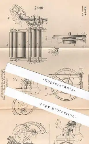 original Patent - John Thomson , Brooklyn , Kings , New York , USA , 1890 , Tiegeldruckpresse | Tiegel - Druckpresse !!!