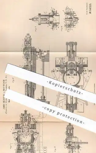 original Patent - James Munton , Maywood , Cook , Illinois USA , 1889 , Radreifenwalzwerk | Radreifen Walzwerk | Reifen