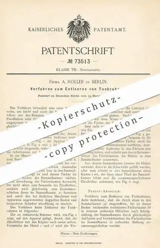 original Patent - Fa. A. Roller , Berlin 1892 , Entleeren von Tunkrahmen | Sprengstoff | Schwefel , Paraffin | Zündstoff