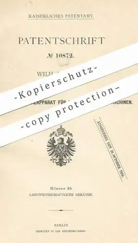 original Patent - Wilh. Unterilp , Düsseldorf , 1879 , Säeapparat für Kartoffelpflanzmaschinen | Aussaat , Kartoffeln !