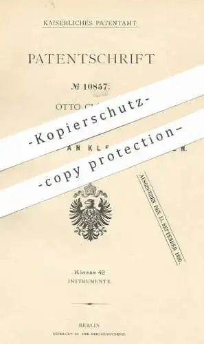 original Patent - Otto Clément , Berlin , 1880 | Klemmbrille , Brille , Brillen | Optiker , Augenoptiker , Sehhilfe