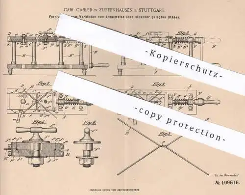 original Patent - Carl Gabler , Zuffenhausen / Stuttgart , 1898 , Löten von Draht | Elektrik , Laterne , Metall , Kabel