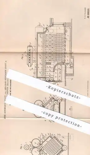 original Patent - Jesse Ainsworth Stott | Abraham Henthorn Stott , Manchester , England | Wasserröhrenkessel | Kessel !!