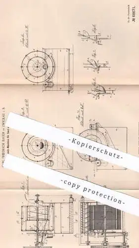 original Patent - Carl Friedrich Bauer , Zwickau , 1892 , Waschmaschine für Sand und Kies | Trommel , Gestein , Erz !!!