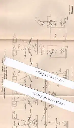 original Patent - Max Jüdel & Co. , Braunschweig | Verriegeln & Entriegeln von Signalwerk , Weichenstellwerk | Eisenbahn