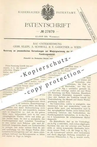 original Patent - Bauunternehmung Gebr. Klein , A. Schmoll & E. Gaertner , Wien / Österreich | Pneumatische Versenkung