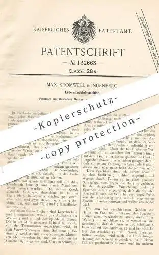 original Patent - Max Kromwell , Nürnberg , 1901 , Lederspachtelmaschine | Leder Spachtel | Gerber , Gerberei , Gerben !