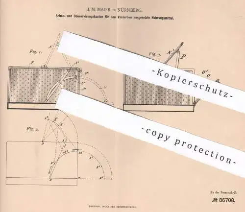 original Patent - J. M. Maier , Nürnberg , 1894 , Konservierungskasten für Lebensmittel | Konservierung , Konserve