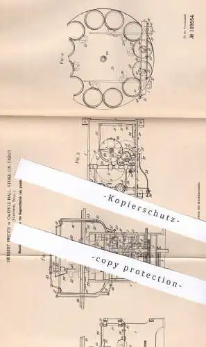 original Patent - Herbert Briggs , Oakhill Hall , Trent , Stafford England , 1899 , Formen aus plastischem Material