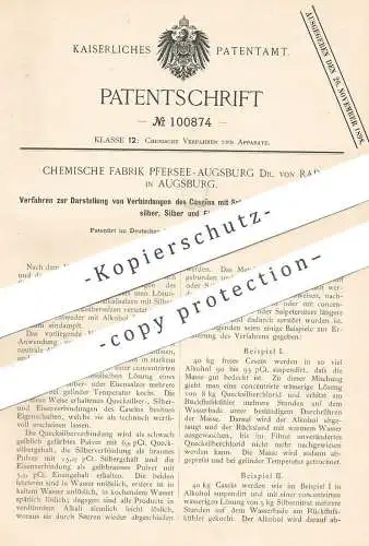 original Patent - Chemische Fabrik Pfersee Augsburg Dr. von RAD , Augsburg | Verbindungen von Caseïn mit Schwermetall