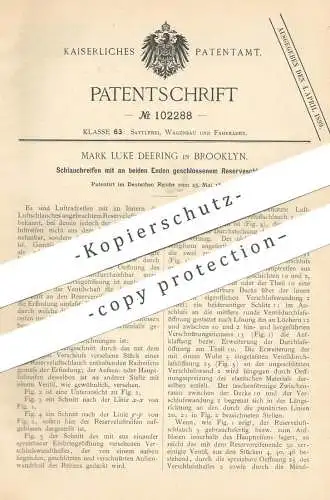 original Patent - Mark Luke Deering , Brooklyn 1897 , Schlauchreifen mit Reserveschlauch | Schlauch Reifen , Rad , Räder