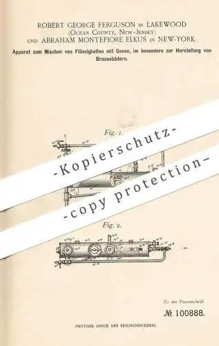original Patent - Robert George Ferguson , Lakewood , New Jersey | Abraham Montefiore Elkus , New York  1897 | Brausebad