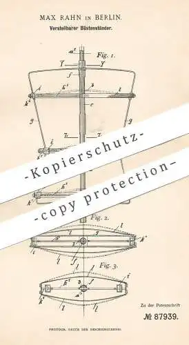 original Patent - Max Rahn , Berlin , 1895 , Verstellbarer Bürstenständer | Bürste , Bürsten | Bürstenmacher !!!