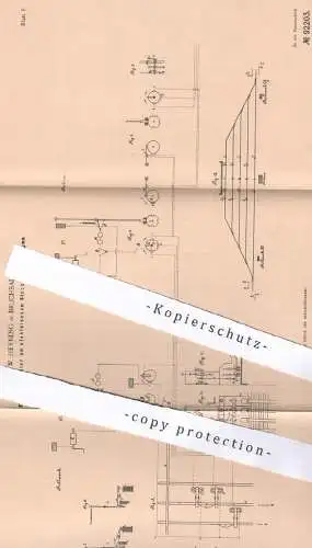 original Patent - W. Henning , Bruchsal , 1896 , Fahrtenwähler an elektrischen Blockeinrichtungen | Eisenbahn , Bahn !!