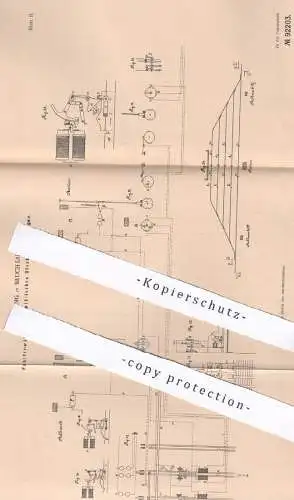 original Patent - W. Henning , Bruchsal , 1896 , Fahrtenwähler an elektrischen Blockeinrichtungen | Eisenbahn , Bahn !!