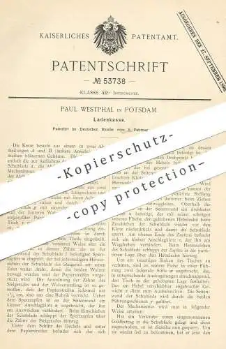 original Patent - Paul Westphal , London , England , 1890 , Ladenkasse | Kasse , Kassen , Laden | Verkauf !!