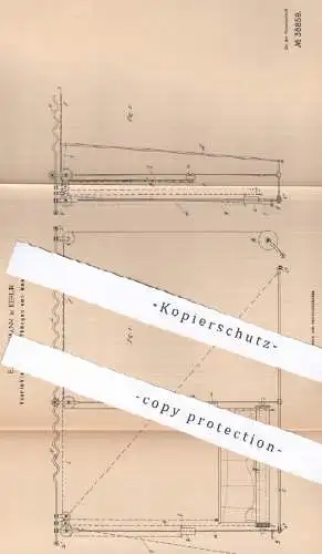 original Patent - E. Hoernemann , Berlin 1886 , Aufhängen von Wandkarten | Landkarte , Wandkarte , Karten , Tafel Schule