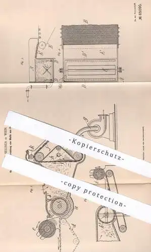 original Patent - Carl Kellner , Wien , Österreich , 1891 , Watte aus Papierstoff | Papier , Cellulose | Medizin