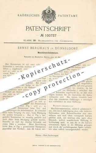 original Patent - Ernst Berghaus , Düsseldorf  1897 , Maschinenstemmeisen | Maschinen Stemmeisen | Holz , Meißel , Hobel