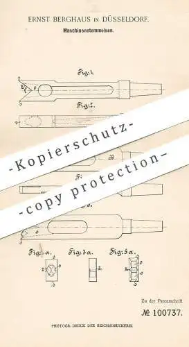 original Patent - Ernst Berghaus , Düsseldorf  1897 , Maschinenstemmeisen | Maschinen Stemmeisen | Holz , Meißel , Hobel