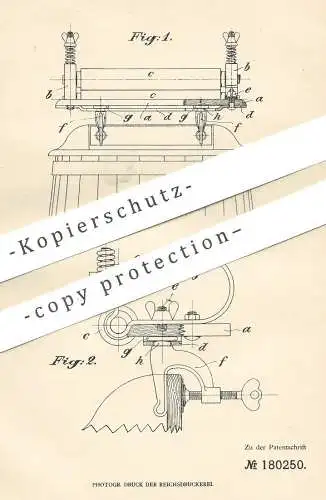 original Patent - Carl Kampmann , Mulheim / Ruhr , 1906 , Schraubzwinge zum Befestigen der Wringmaschine am Waschfass