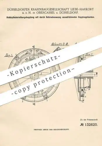 original Patent - Düsseldorfer Krahnbaugesellschaft Liebe Harkort mbH , Oberkassel , Düsseldorf | Kupplung | Eisenbahn