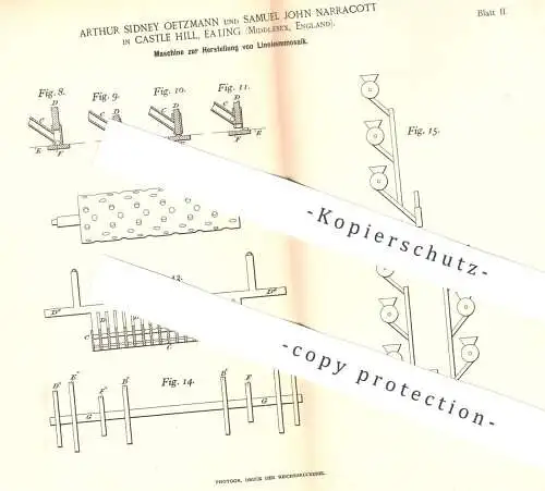 original Patent - Arthur Sidney Oetzmann & Samuel John Narracott , Castle Hill , Ealing , Middlesex , England | Linoleum